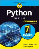 Python All-in-One For Dummies 3rd edition