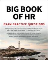 Big Book of HR Exam Practice Questions: 1000 Questions to Test Your Knowledge and Help You Prepare for the PHR,  PHRi, SPHR, SPHRi and SHRM CP/SCP Certification Exams