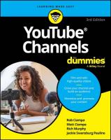 YouTube Channels For Dummies 3rd edition