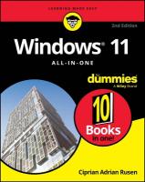 Windows 11 All-in-One For Dummies, 2nd Edition 2nd edition