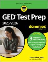 GED Test Prep 2025/2026 For Dummies: Book plus 3 Practice Tests Online 7th edition