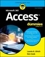 Microsoft 365 Access For Dummies 2nd edition