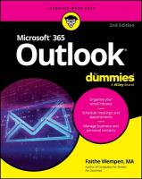 Microsoft 365 Outlook For Dummies 2nd edition
