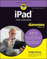 iPad For Seniors For Dummies, 2025 - 2026 Edition 15th edition
