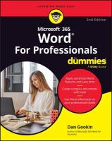 Microsoft 365 Word For Professionals For Dummies 2nd edition