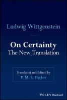 On Certainty: The New Translation
