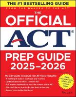 Official ACT Prep Guide 2025 - 2026: Book plus Online Course