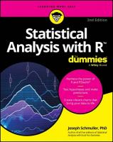 Statistical Analysis with R For Dummies 2nd edition