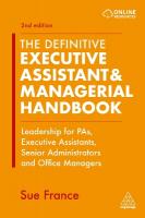 Definitive Executive Assistant & Managerial Handbook: Leadership for PAs, Executive Assistants, Senior Administrators and Office  Managers 2nd Revised edition