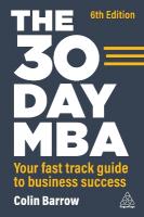 30 Day MBA: Your Fast Track Guide to Business Success 6th Revised edition