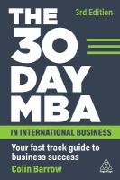 30 Day MBA in International Business: Your Fast Track Guide to Business Success 3rd Revised edition