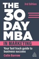30 Day MBA in Marketing: Your Fast Track Guide to Business Success 3rd Revised edition