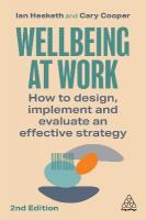 Wellbeing at Work: How to Design, Implement and Evaluate an Effective Strategy 2nd Revised edition