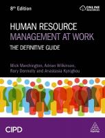 Human Resource Management at Work: The Definitive Guide 8th Revised edition