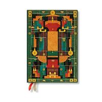Lions Den (Sybil Pye Bindings) Mini 12-month Verso Hardback Dayplanner 2025  (Elastic Band Closure)