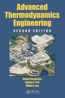 Advanced Thermodynamics Engineering 2nd edition