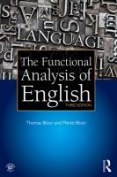 Functional Analysis of English: A Hallidayan Approach 3rd edition