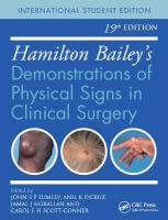 Hamilton Bailey's Physical Signs: Demonstrations of Physical Signs in Clinical Surgery, 19th Edition 19th edition