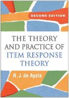 Theory and Practice of Item Response Theory, Second Edition