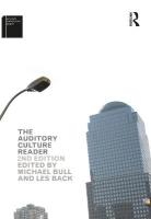 Auditory Culture Reader 2nd edition