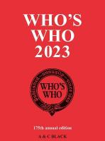 Who's Who 2023 175th edition