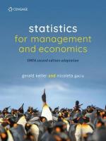 Statistics for Management and Economics 2nd edition