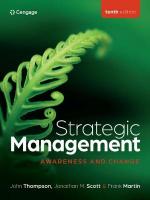 Strategic Management Awareness and Change 10th edition