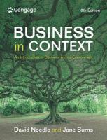 Business in Context 8th edition