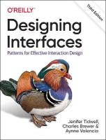 Designing Interfaces: Patterns for Effective Interaction Design 3rd edition