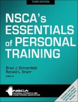 NSCA's Essentials of Personal Training Third Edition