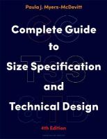 Complete Guide to Size Specification and Technical Design 4th edition
