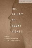 Subject of Human Rights New edition
