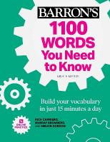 1100 Words You Need to Know plus Online Practice: Build Your Vocabulary in just 15 minutes a day! Eighth Edition
