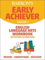 Barron's Early Achiever: Grade 1 English Language Arts Workbook Activities &  Practice