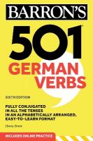 501 German Verbs, Sixth Edition Sixth Edition