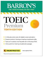 TOEIC Premium: 6 Practice Tests plus Online Audio, Tenth Edition Tenth Edition