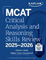 MCAT Critical Analysis and Reasoning Skills Review 2025-2026: Online plus Book