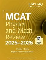 MCAT Physics and Math Review 2025-2026: Online plus Book