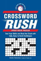 Crossword Rush: Test Your Skills and Beat the Clock with 150plus Easy to Hard Challenges