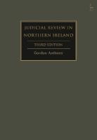 Judicial Review in Northern Ireland 3rd edition