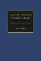 Licensing Standard Essential Patents: FRAND and the Internet of Things