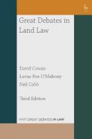 Great Debates in Land Law 3rd edition