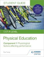 OCR A-level Physical Education Student Guide 1: Physiological factors  affecting performance
