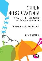 Child Observation: A Guide for Students of Early Childhood 4th Revised edition