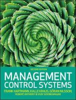 Management Control Systems, 2e 2nd edition