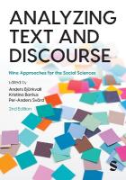 Analyzing Text and Discourse: Nine Approaches for the Social Sciences 2nd Revised edition