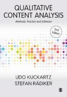 Qualitative Content Analysis: Methods, Practice and Software 2nd Revised edition