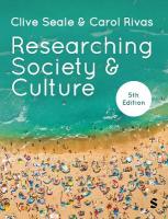 Researching Society and Culture 5th Revised edition