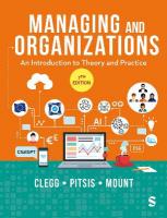 Managing and Organizations: An Introduction to Theory and Practice 7th Revised edition