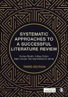 Systematic Approaches to a Successful Literature Review 3rd Revised edition